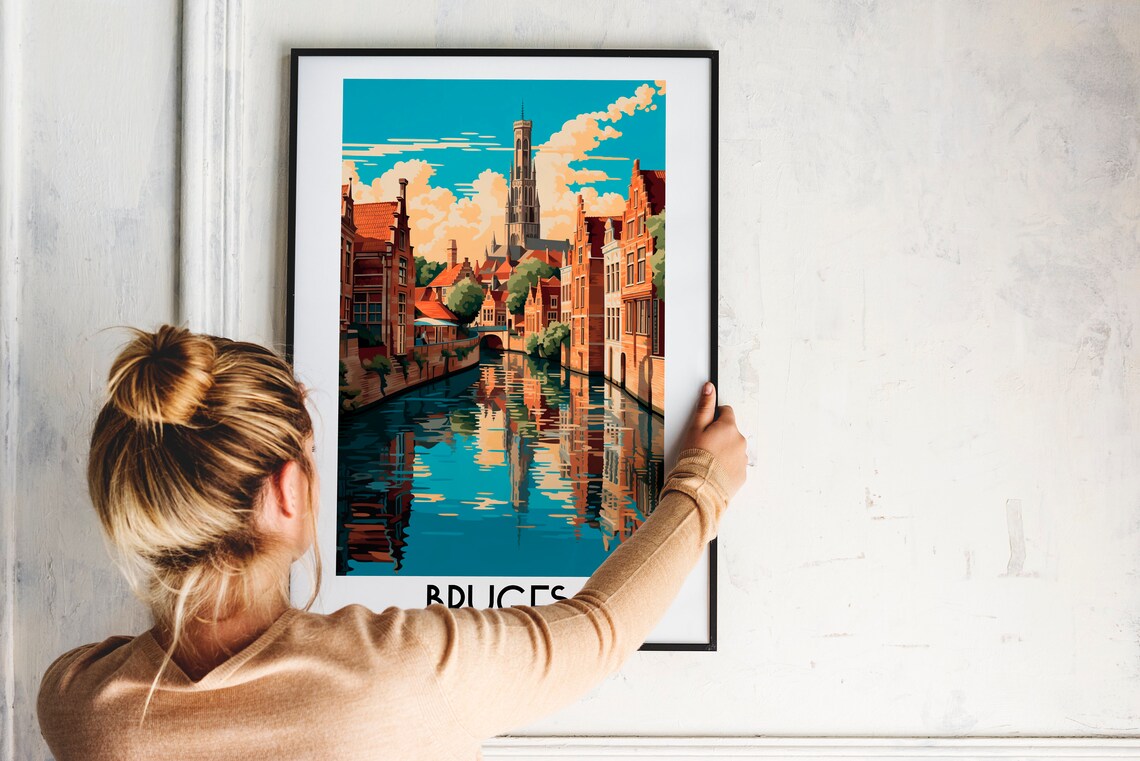 Bruges Travel Poster, Belgium Home Decor Print - Image 2