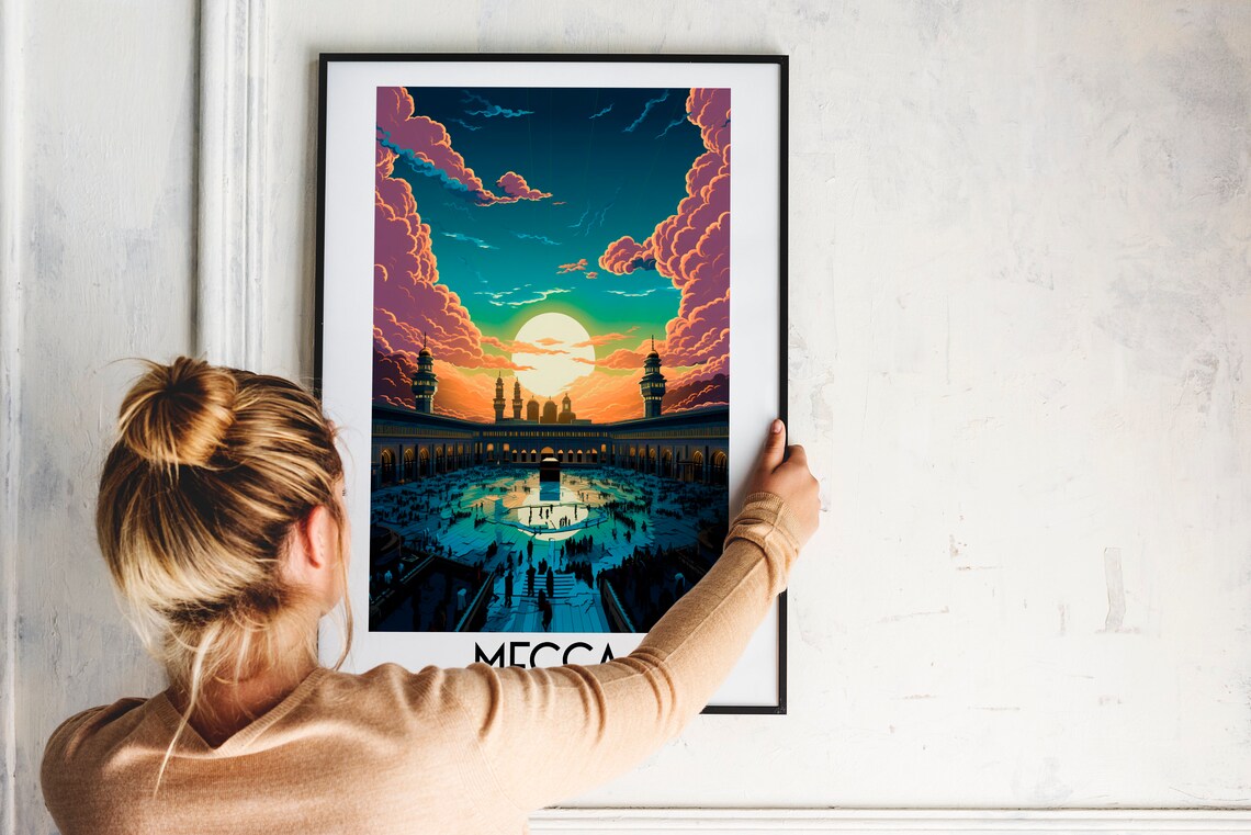 Mecca Travel Poster, Saudi Arabia Home Decor - Image 2
