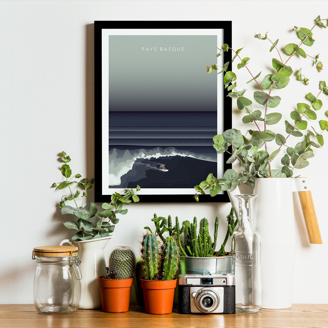Basque Country Travel Poster, Vintage Surf Coast - Image 3