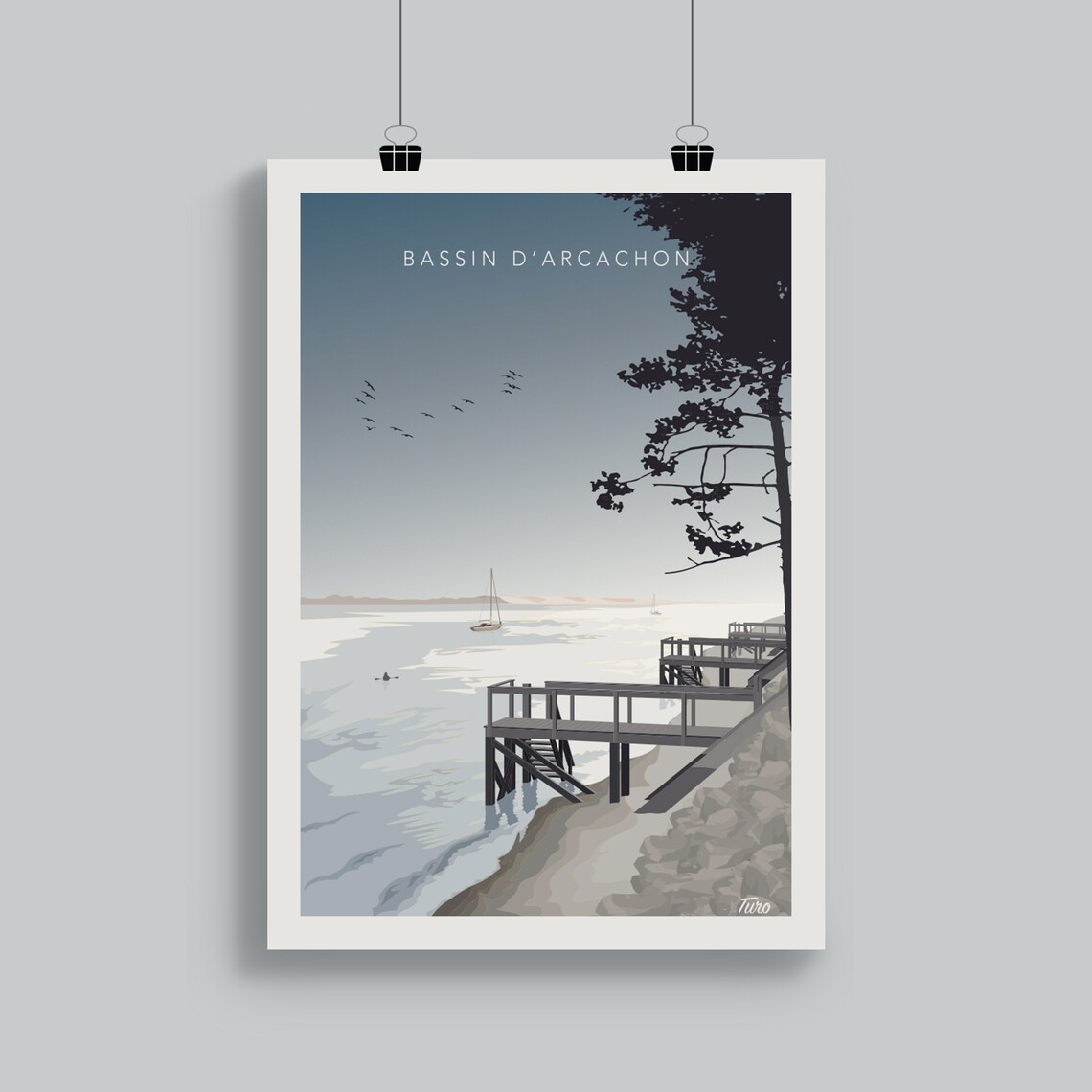 Bassin d'Arcachon Vintage Travel Poster, Ocean Coast - Image 2