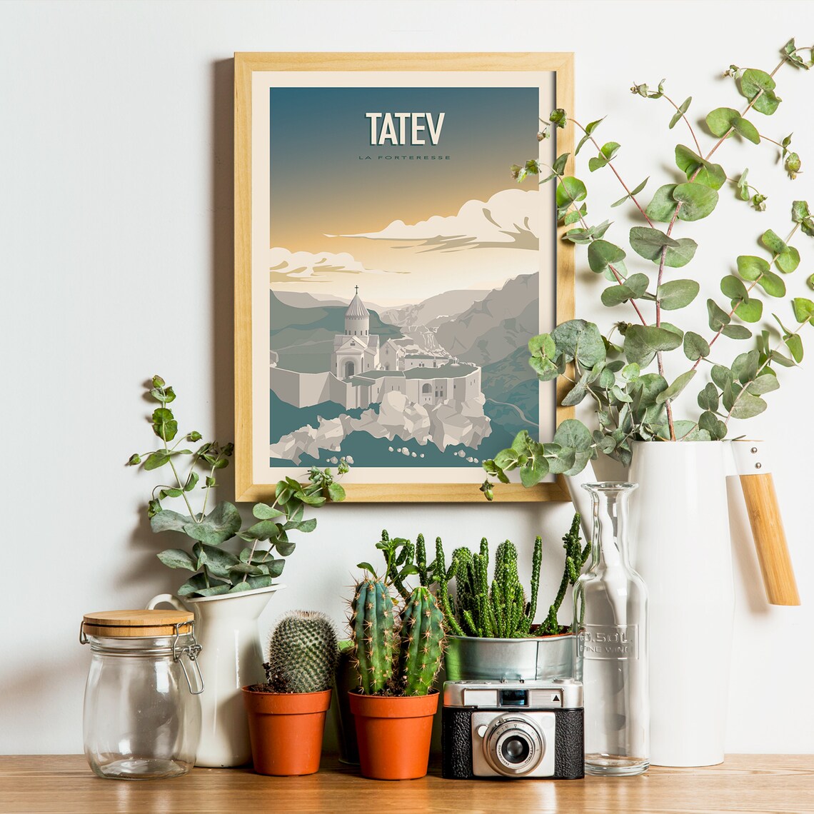 Tatev Fortress Vintage Travel Poster, Armenia - Image 3