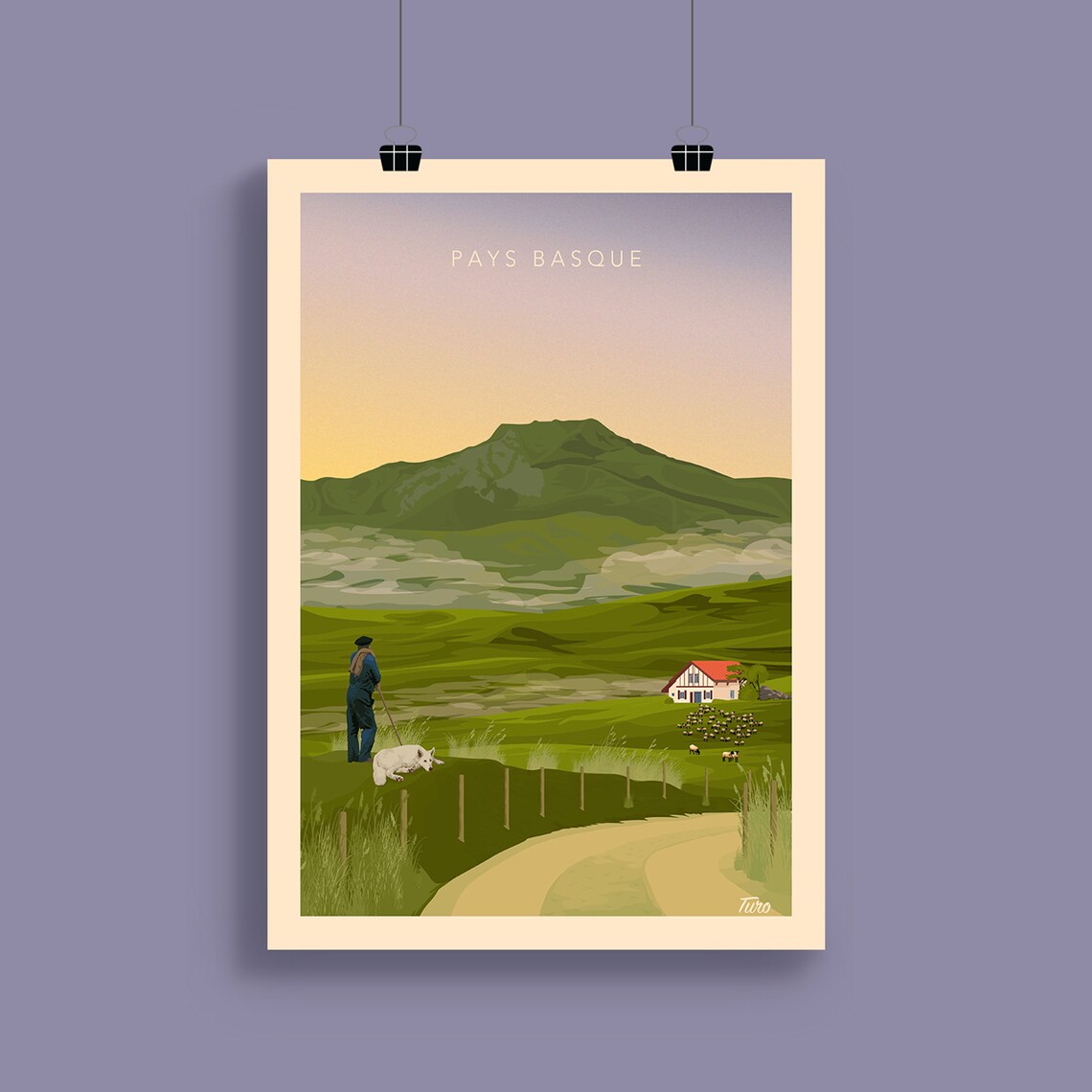 Basque Country Shepherd In The Pyrenees Travel Poster