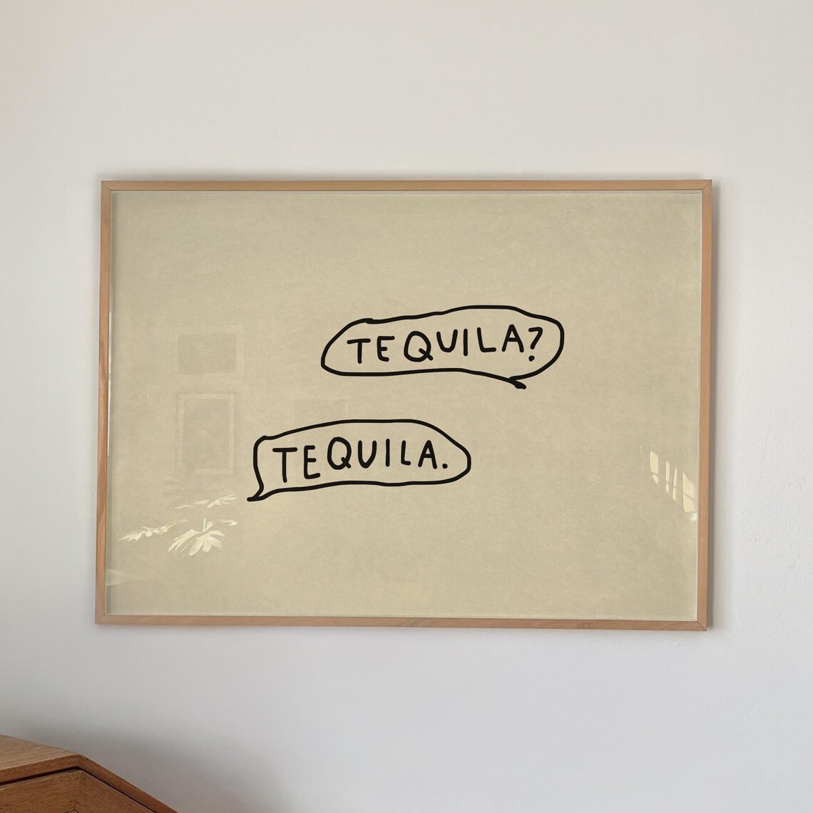 Handwritten Tequila Kitchen Bar Cart Art Print