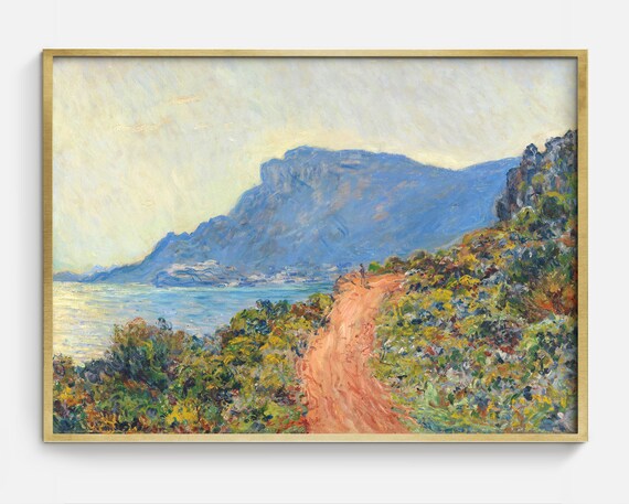Mediterranean Cliff Path Wildflowers Blue Mountains Coastal Poster