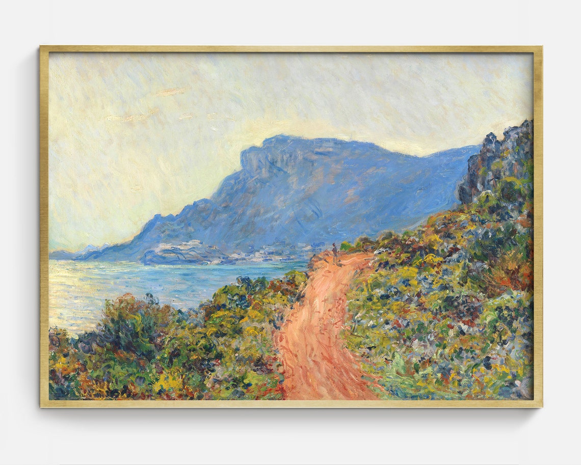 Mediterranean Cliff Path Wildflowers Blue Mountains Coastal Poster