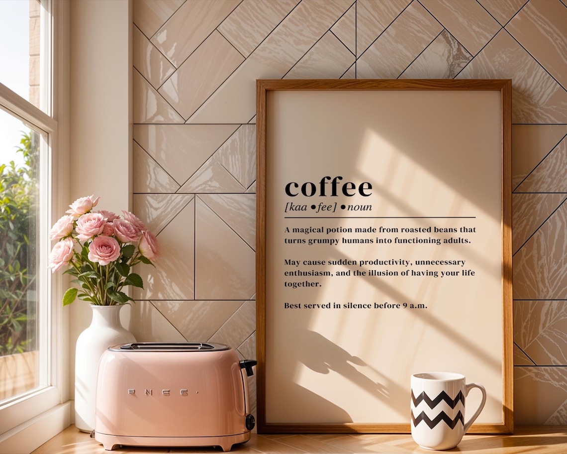 Funny Coffee Definition - Magical Potion Kitchen Art