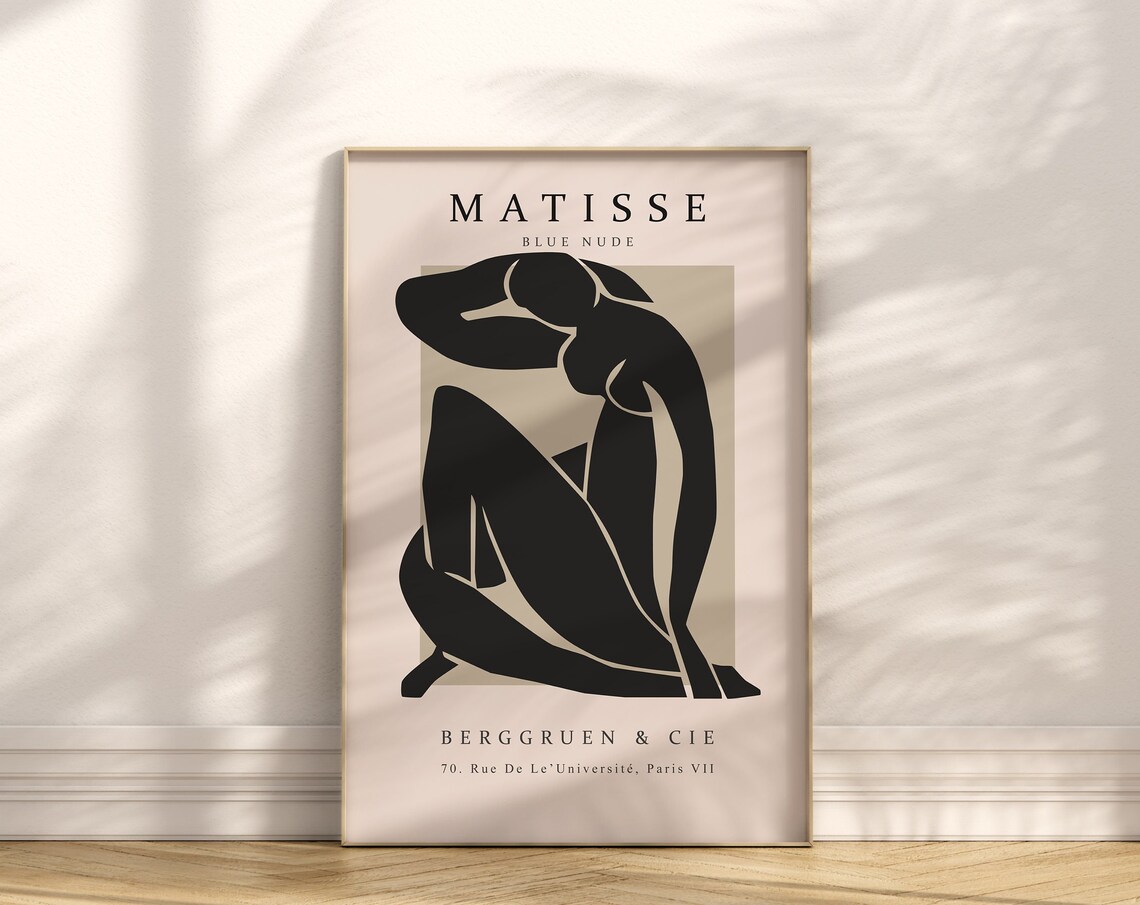 Henri Matisse Blue Nude Black Cutout Berggruen Paris Gallery Poster - Image 2