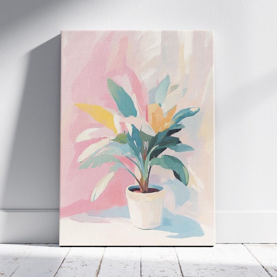 Plant Pot Garden Art Farmhouse Decor Cottagecore Decor Neutral Wall Art Indoor Plant Art Wall Art Prints