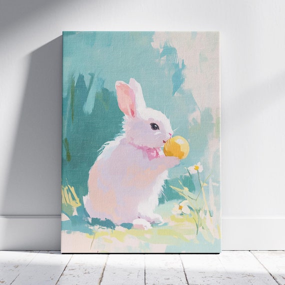 Pastel Painting Of Rabbit Dining On Pitaya Bunny Eating Fruit Pastel Rabbit Print Kawaii Rabbit Art Cute Rabbit Art Pet Portrait Rabbit