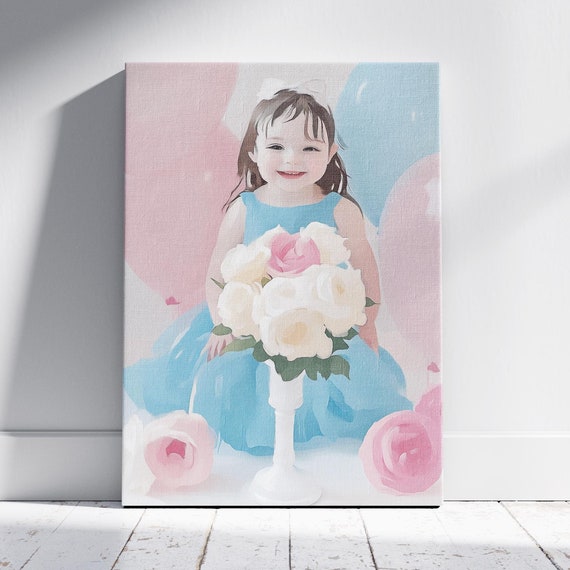 Girl With A Cake Pastel Wall Art Print Cake Painting Danish Pastel Pink Kitchen Print Cake Poster Cake Art Print Soft Pastel Kitchen