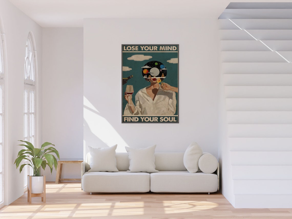 Lose Your Mind Find Your Soul Surreal Cosmic Dream Art Poster - Image 3