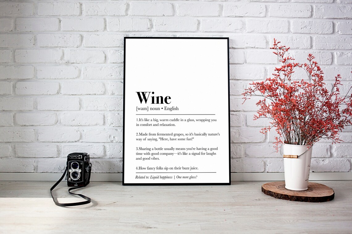 Wine Definition Print, Bar Wall Art Print - Image 2