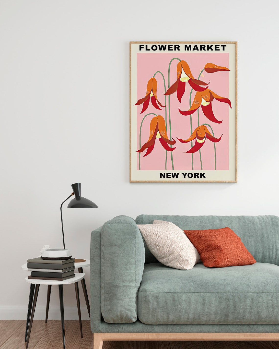 Flower Market New York Print Flower Market Usa Flower Market Wall Art Print Flower Market Print Flower Market Print Poster - Image 3