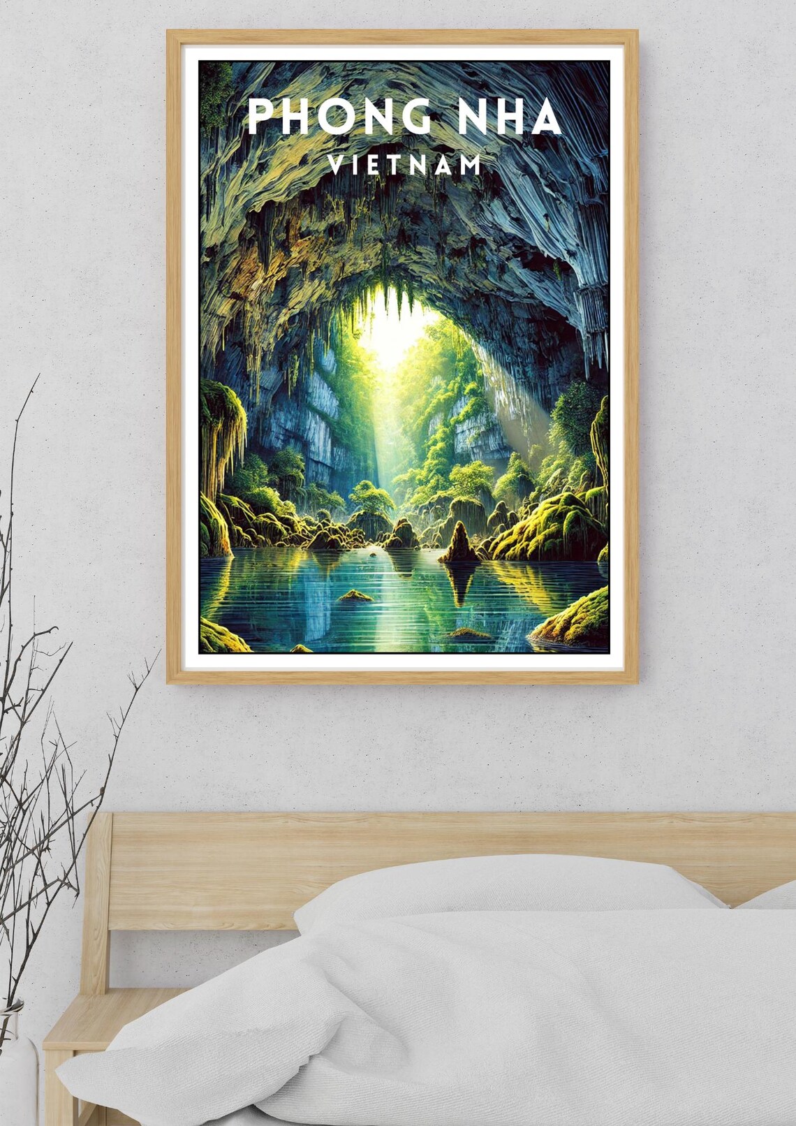 Phong Nha Vietnam Limestone Cave Stalactite Vintage Travel Poster - Image 5