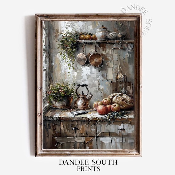 Rustic Fall Kitchen Thanksgiving Wall Art Print