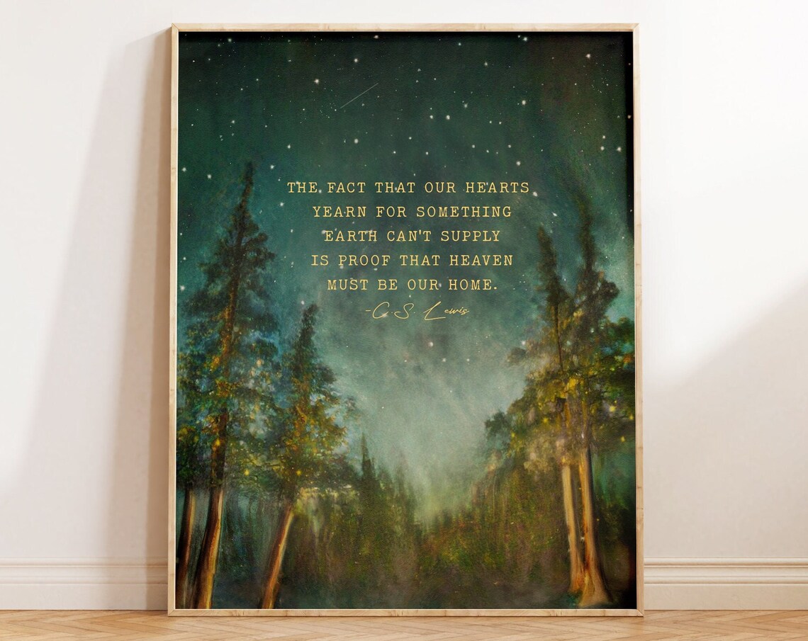 C.S. Lewis Quote Christian Watercolor Art Print