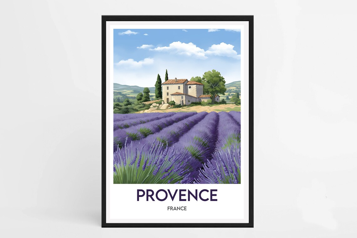 Provence In France Minimalist Travel Poster