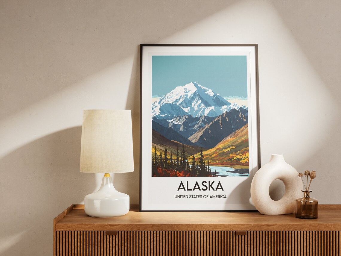 Alaska Vintage Travel Poster, United States - Image 2