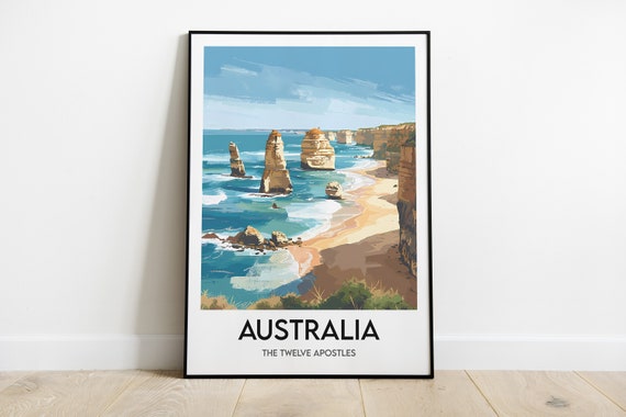 The Twelve Apostles Australia Travel Poster, Art Print