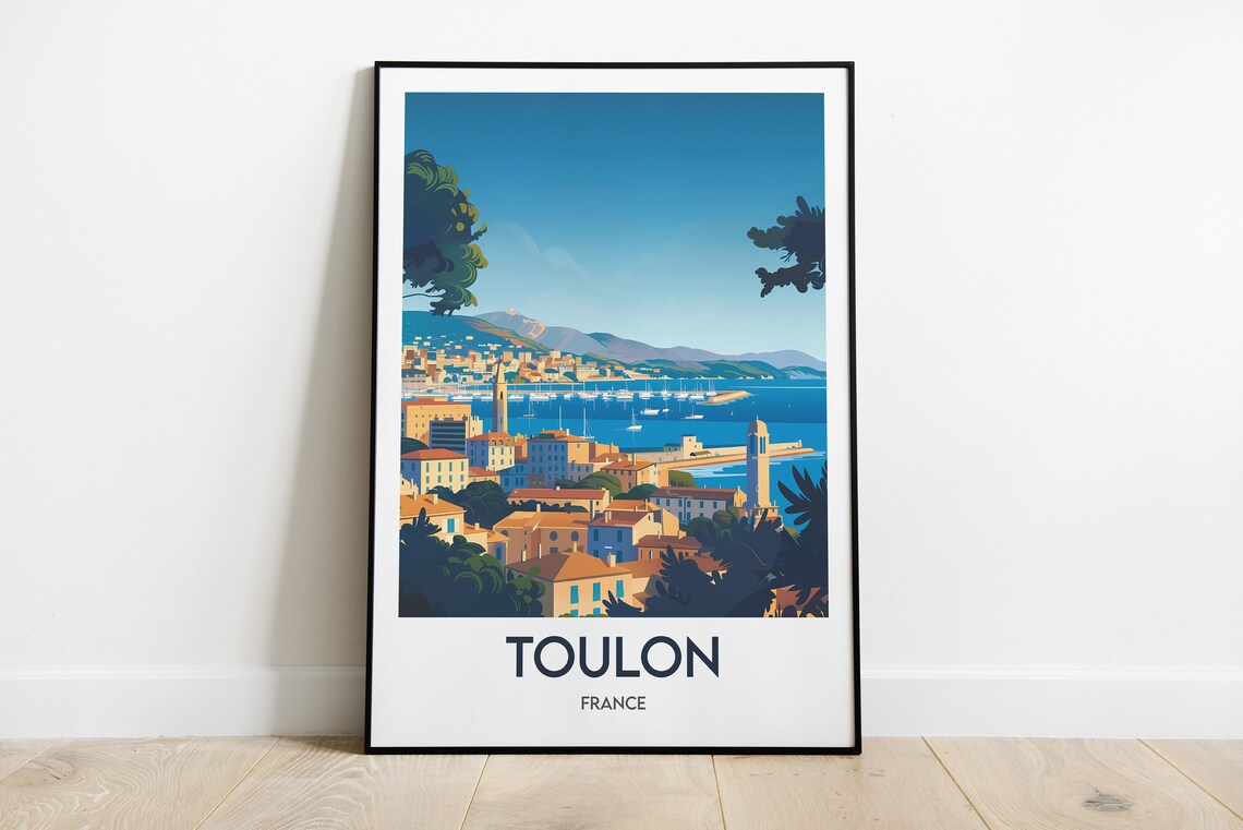 Toulon France French Riviera Harbor Old Town Bay View Poster