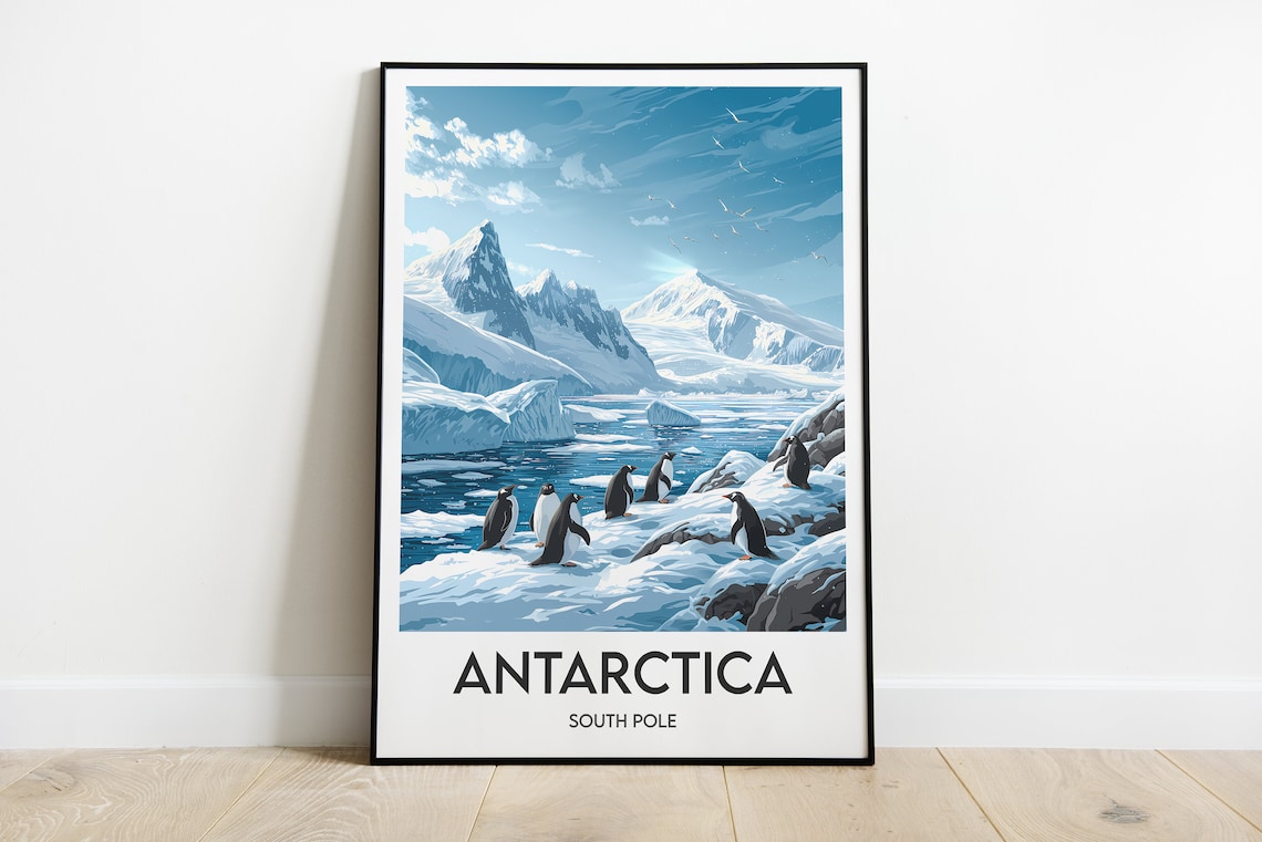 Antarctica Travel Poster, Interior Decoration
