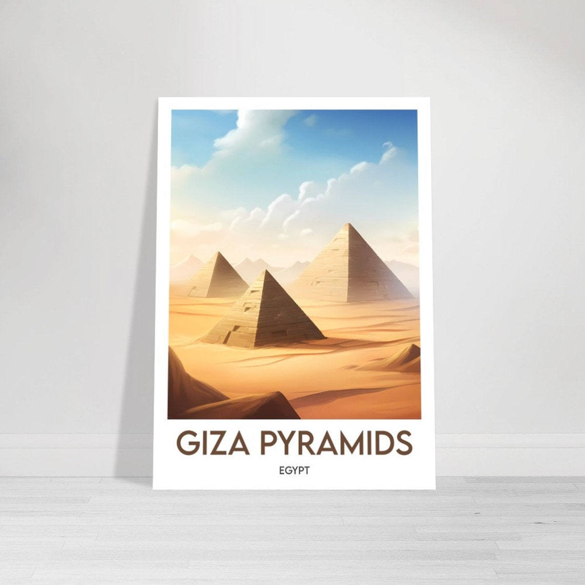 Giza Pyramids Egypt Desert Ancient Landmark Landscape Travel Poster - Image 2