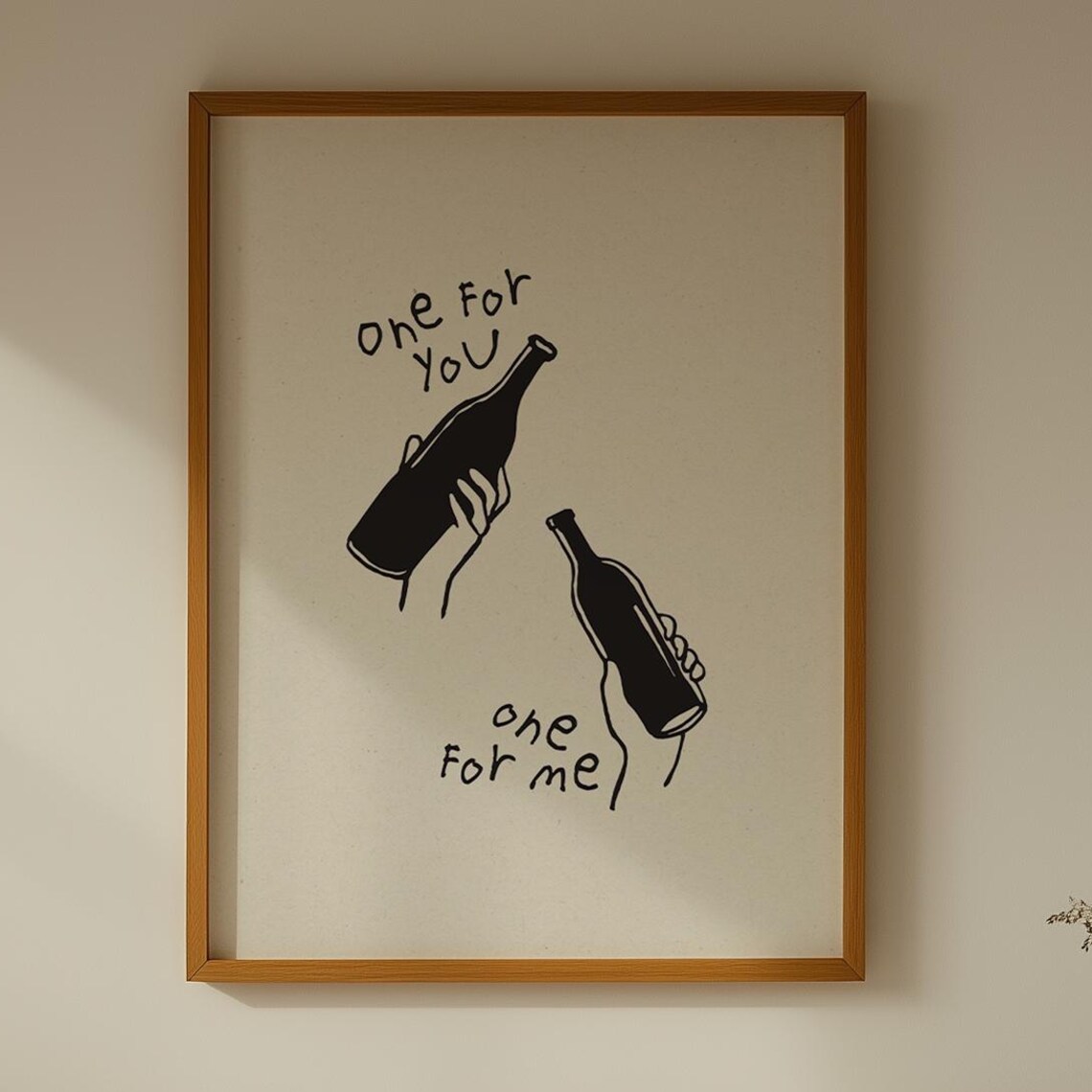 Dopamine Decor Wine Poster, Coffee Shop Cheers