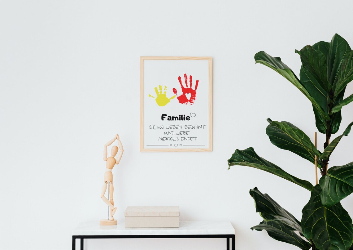 Handprint Picture Family Gift, Baby Footprint Poster - Image 2