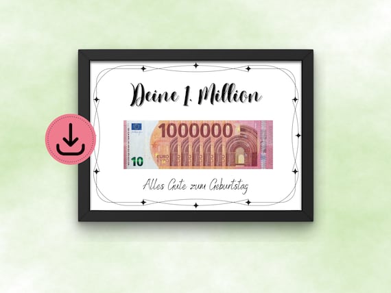Your First Million Cash Gift, Motivational Art Print