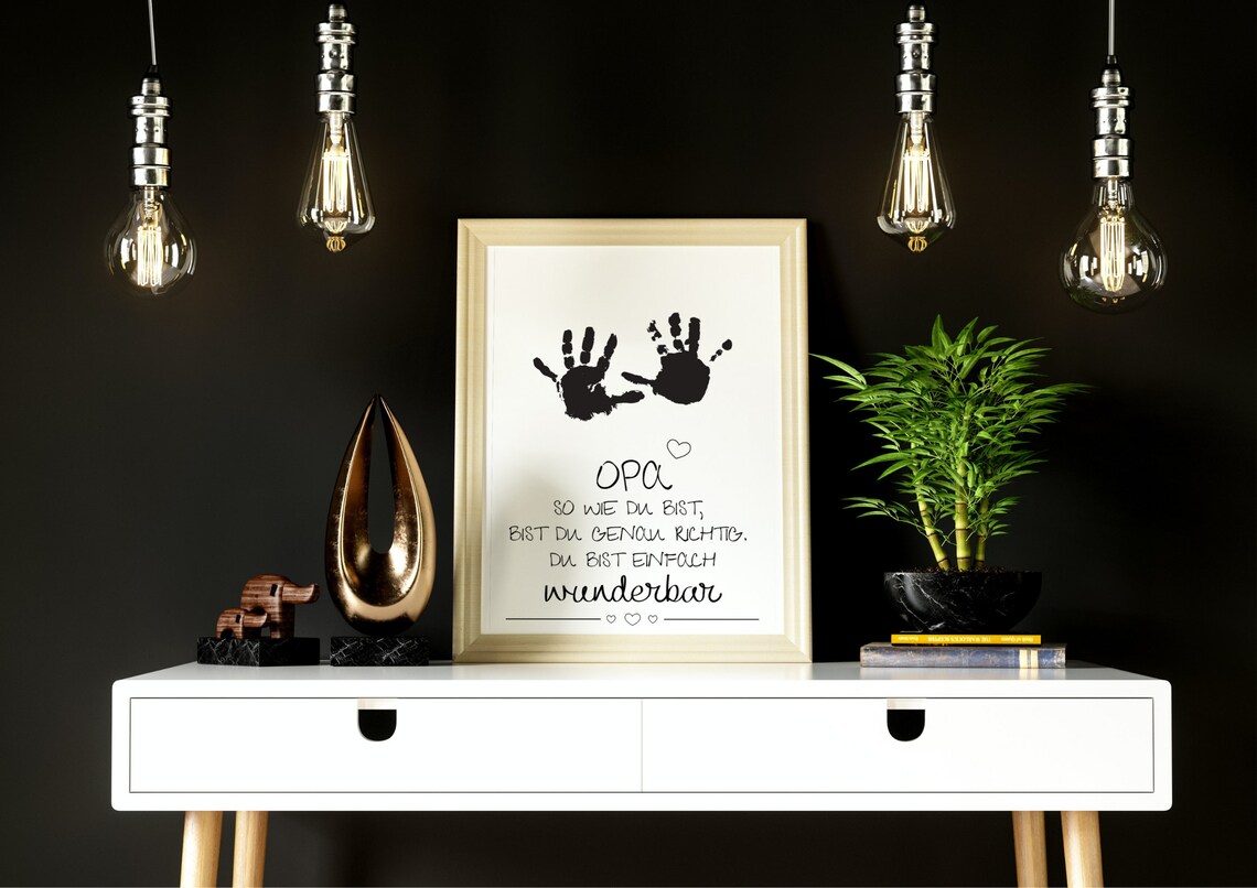 Handprint Picture for Grandpa, Grandparent Gift Art Print - Image 2