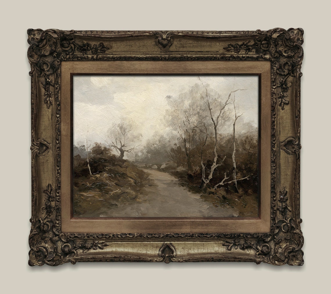 Country Road Art Print Oil Painting Print Landscape Oil Painting Neutral Oil Painting Dirt Roadgiclee Print Farmhouse Wall Decor - Image 2