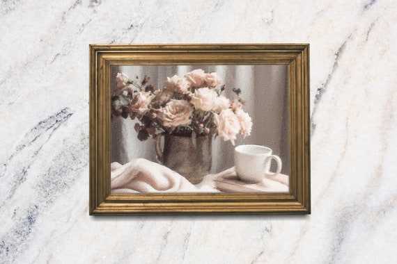 Coffee Still Life Print Morning Coffee Painting Boujee Kitchen Art French Country Unframed Original Painting Coffee Art Gift For Her