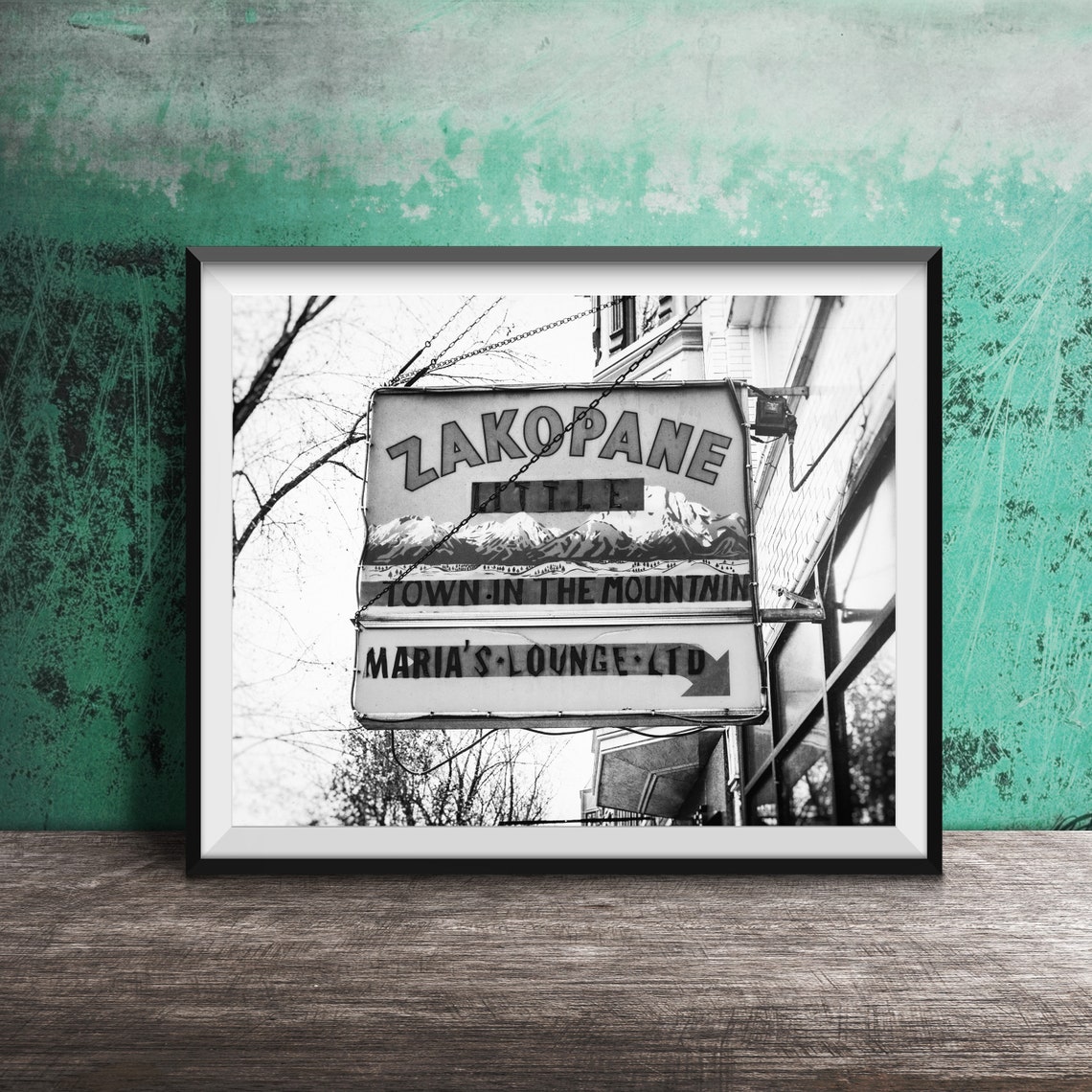 Zakopane Maria's Lounge Chicago Polish Mountain Bar Sign Poster - Image 2
