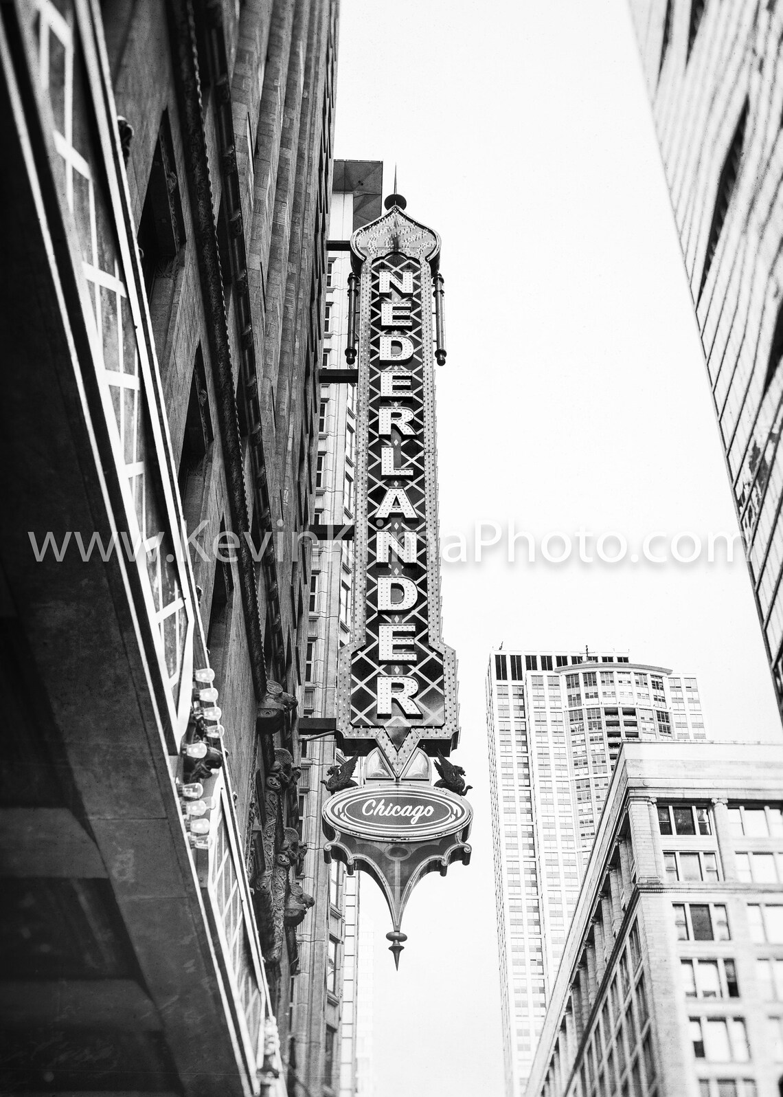Nederlander Theatre Chicago Vertical Marquee Sign Photography Poster - Image 2