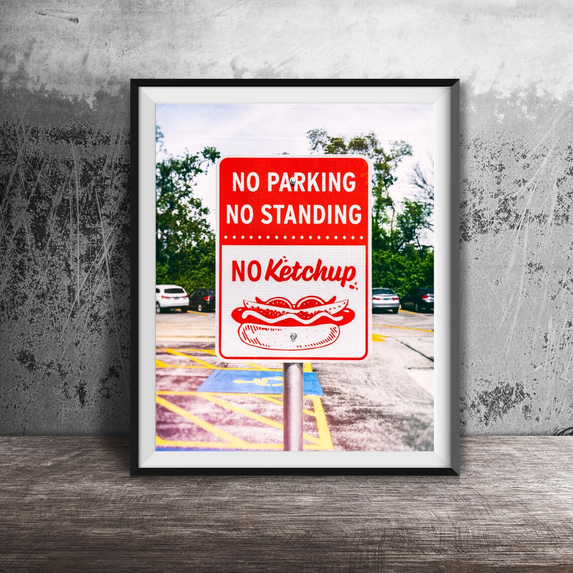 Chicago Style Hot Dog Sign, Travel Poster Art Print