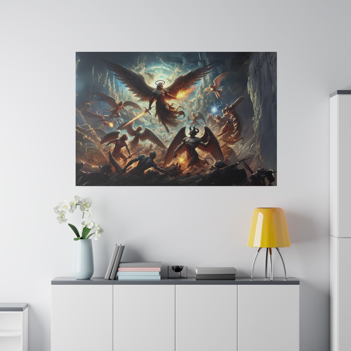 Archangel Michael War In Heaven Epic Angel Battle Art Poster - Image 3