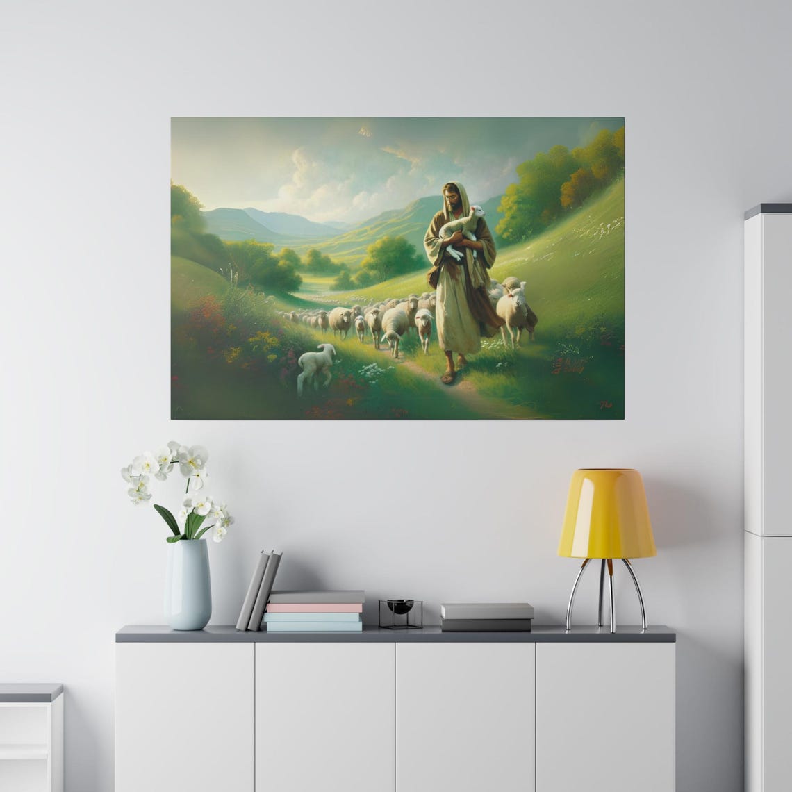 The Good Shepard Matte Print Christian Inspired Artwork From The Bible Fast Shipping - Image 3