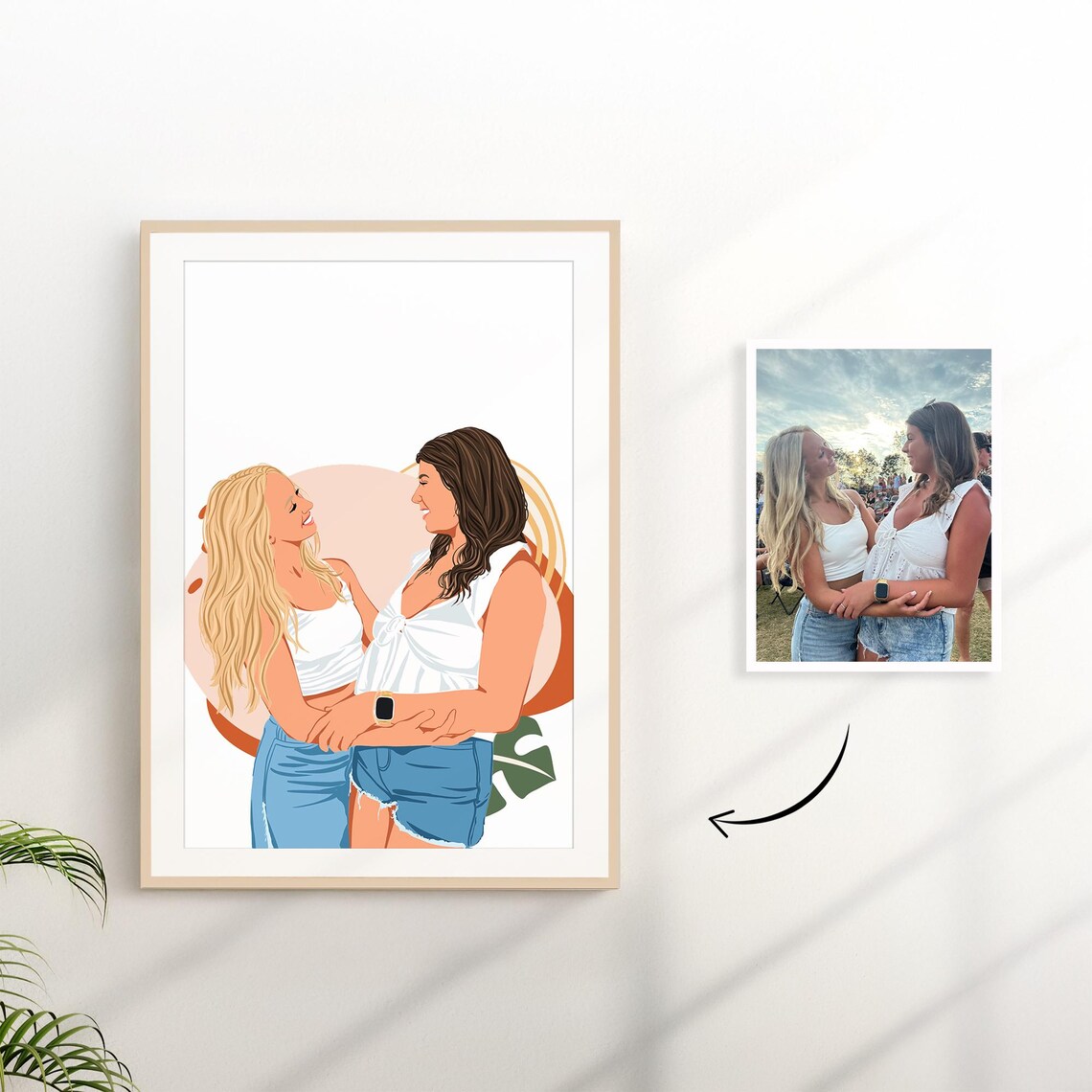 Personalized Faceless Portrait Art Print, 30th Birthday - Image 2