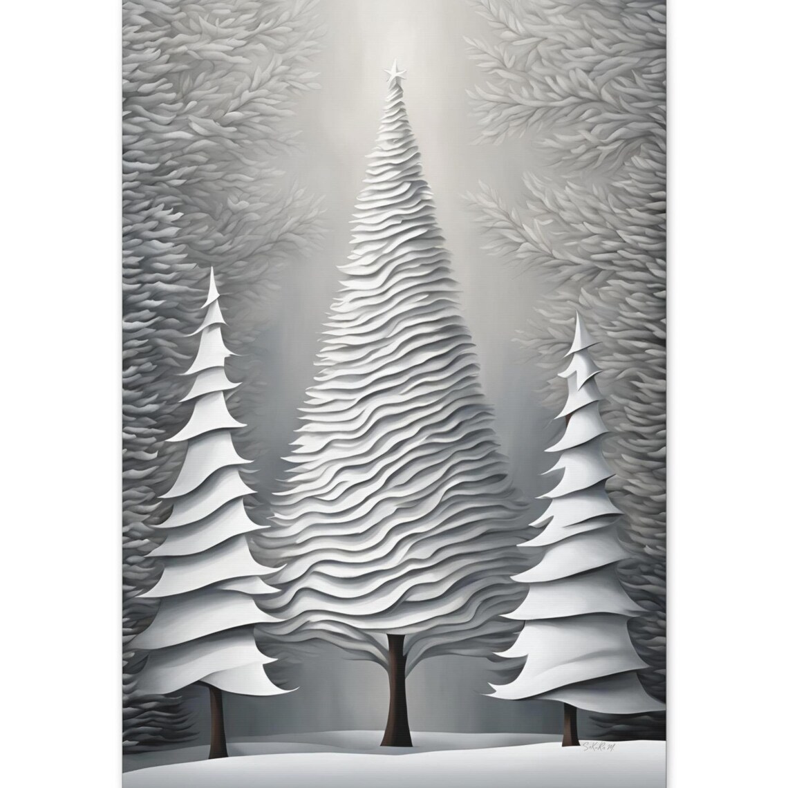 Noel 12 Japandi Holiday Watercolor Wall Art Print