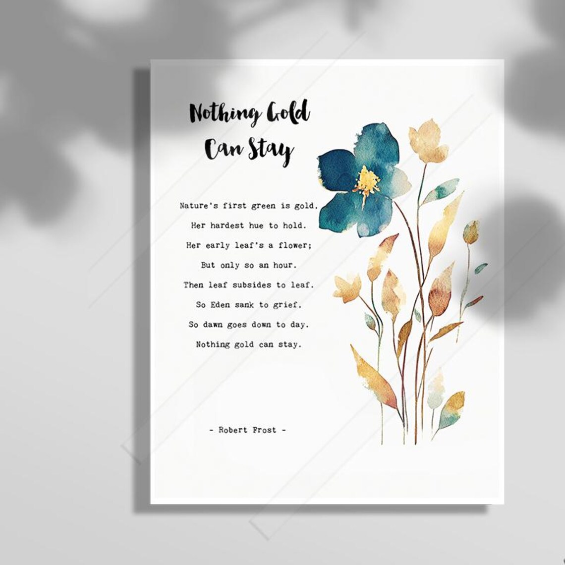 Robert Frost Poem, Inspirational Literature Quote Art Print