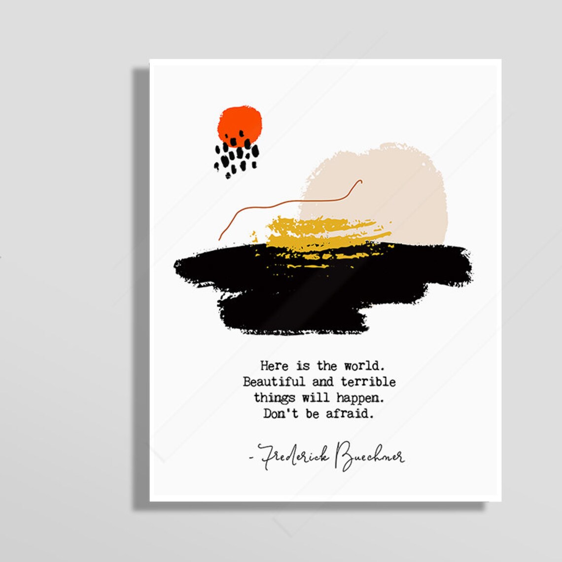 Frederick Buechner Quote Art Print, Graduation Gift