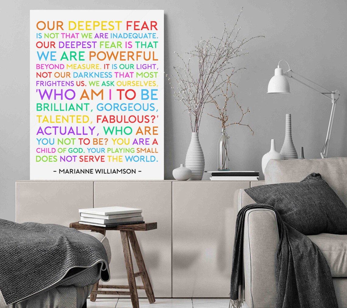 Marianne Williamson Inspirational Quote Art Print - Image 3