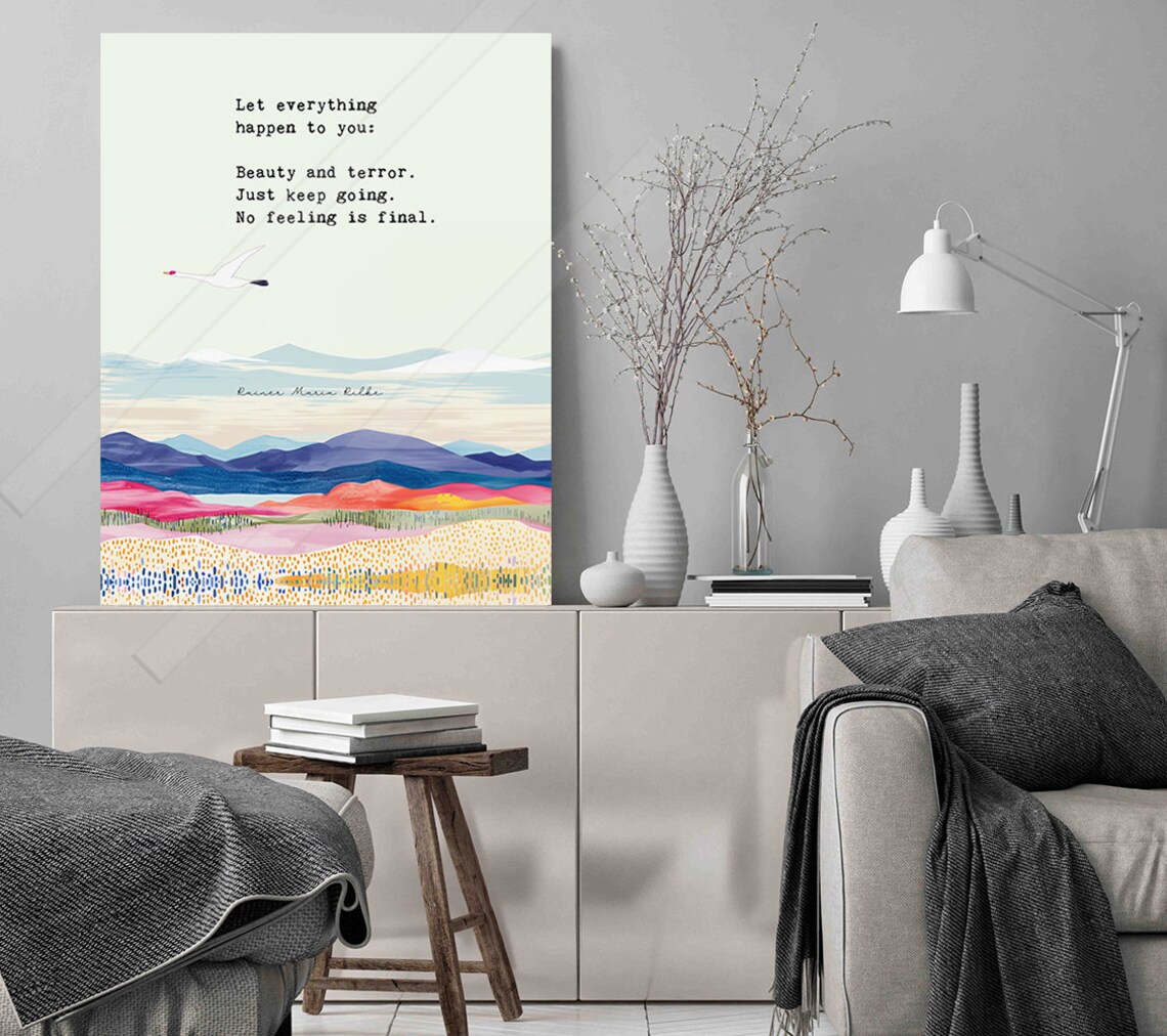 Rainer Maria Rilke Inspired Poem Quote Art Print - Image 3