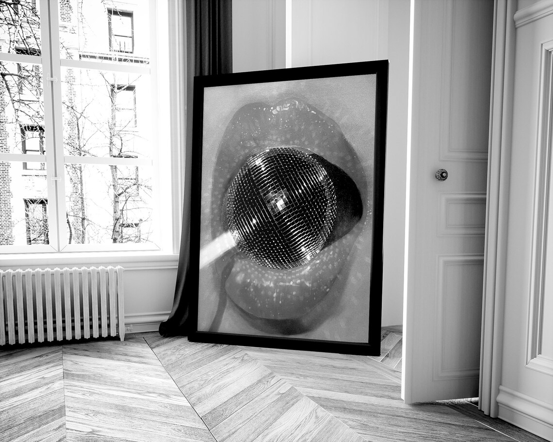 Disco Ball Lollipop Trendy Wall Art Print - Image 2