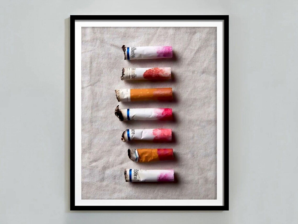 Lipstick Stained Fashion Photography Poster Print