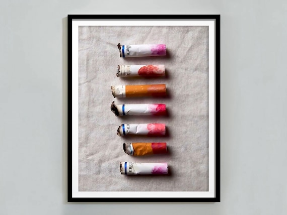 Lipstick Stained Fashion Photography Poster Print