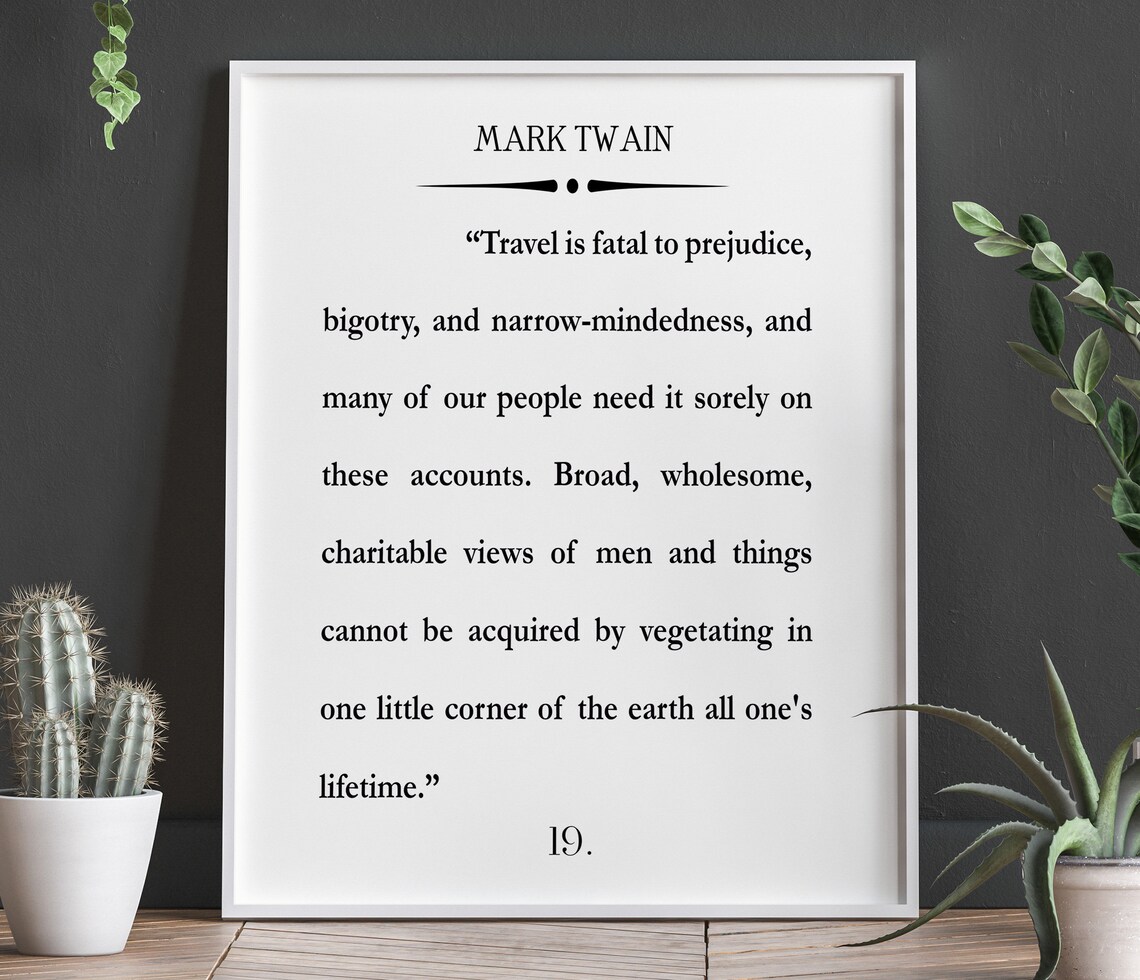 Mark Twain Literary Quote Poster, Book Wall Art