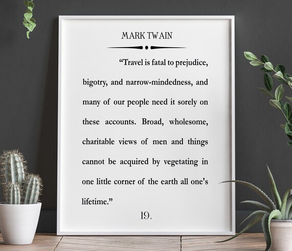 Mark Twain Literary Quote Poster, Book Wall Art