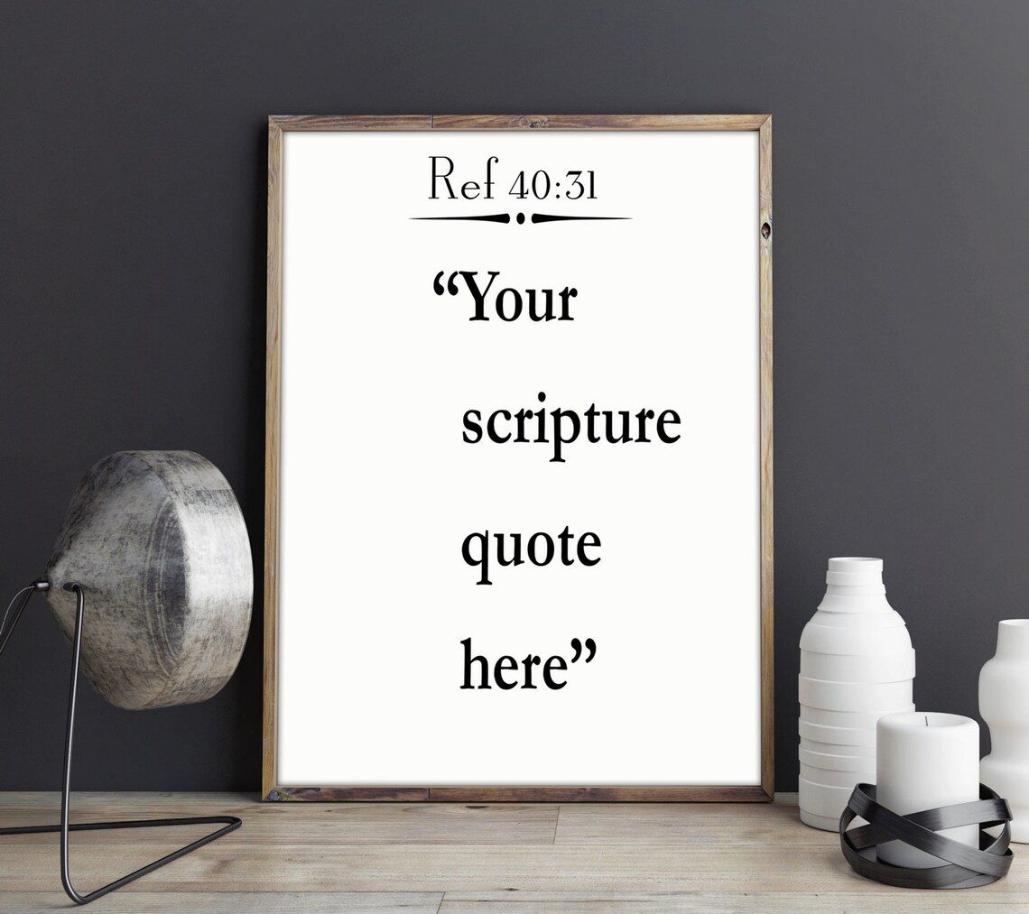 Custom Bible Quote Personalized Scripture Wall Art Print
