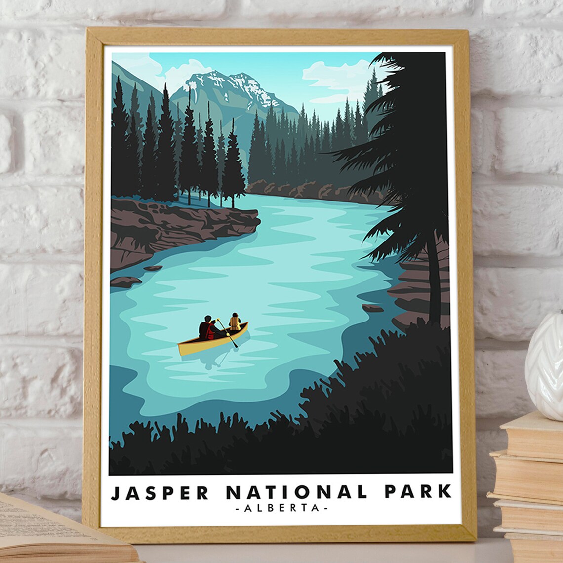 Jasper National Park Alberta Travel Poster - Image 2